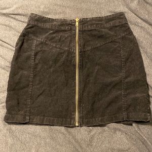 Black Corduroy Skirt, M